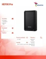 Adata Dysk twardy Durable HD700 Pro 1TB USB3.2 czarny 378068