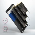 AXAGON EEM2-SG2 Obudowa zewnętrzna aluminiowa bezśrubowa USB-C 3.2 Gen 2 M.2 NVMe & SATA SSD + USB-A - USB-C redukcja 378317
