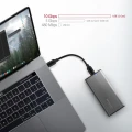 AXAGON EEM2-SG2 Obudowa zewnętrzna aluminiowa bezśrubowa USB-C 3.2 Gen 2 M.2 NVMe & SATA SSD + USB-A - USB-C redukcja 378319