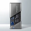 AXAGON EEM2-SG2 Obudowa zewnętrzna aluminiowa bezśrubowa USB-C 3.2 Gen 2 M.2 NVMe & SATA SSD + USB-A - USB-C redukcja 378322
