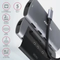 AXAGON HMC-6M2 Wieloportowy hub USB-C 3.2 Gen 1, slot M.2 SATA + HDMI + GLAN + 2x USB-A + PD 100W 378326