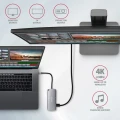 AXAGON HMC-6M2 Wieloportowy hub USB-C 3.2 Gen 1, slot M.2 SATA + HDMI + GLAN + 2x USB-A + PD 100W 378332