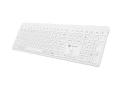 Natec Klawiatura Tang US bezprzewodowa BT + 2.4GHz cicha Slim biała 378459