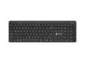 Natec Klawiatura Tang US bezprzewodowa BT + 2.4GHz cicha Slim czarna 379156